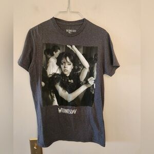 Wednesday Adams Black Graphic Short Sleeve T-Shirt Women's Size small